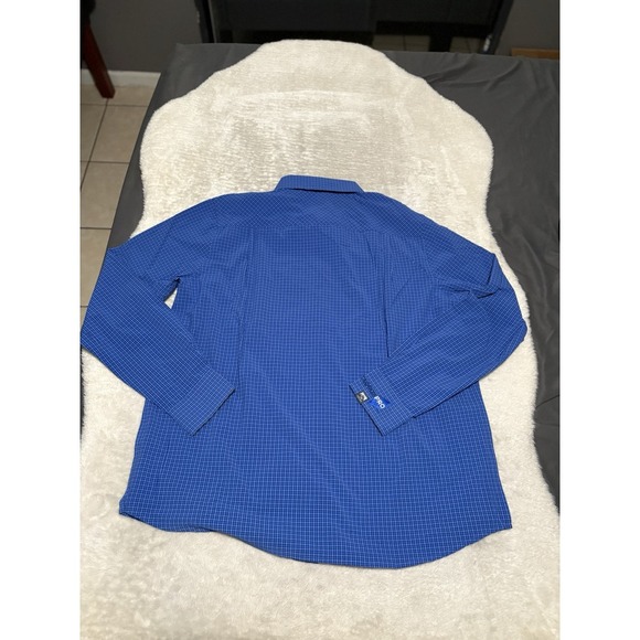 New Stone Creek Men's XL Blue Button Down UPF 4 Way‎ Stretch Shirt - Picture 2 of 10